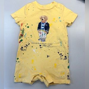 Ralph Lauren Baby Boy teddy bear romper